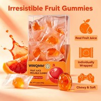 Bonbons gélifiés halal aux fruits, saveurs mangue, raisin, pêche et orange, stock abondant pour les cadeaux de fête et la vente au détail