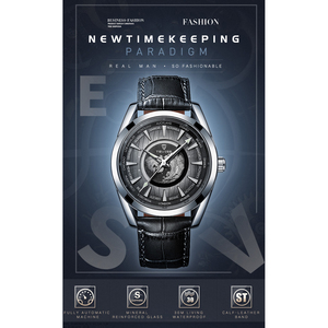 Reloj Mecánico para Hombre Black Knight con Movimiento NH35, Logotipo Personalizado, Bisel de Cerámica, Cristal de Zafiro, Resistente al Agua 100M - Product Image 4