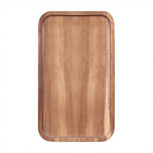 Plateaux en acacia brun moyen Lumina, longs plateaux à charcuterie, plateaux à collation rectangulaires, plateaux à biscuits, plateaux à apéritifs, plateau à fromage - Product Image 1