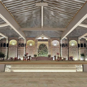 Arche de mariage en fer et fibre de verre, style mandap, toile de fond rectangulaire pour scène - Décoration de mariage traditionnelle, 10 pieds+ de haut, >6 pieds de large - Product Image 3