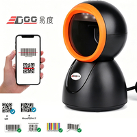 Escáner de Código de Barras de Escritorio Edoo D45, Lector de Códigos QR 2D Omnidireccional para Pequeñas Empresas, Puntos de Venta, Tiendas