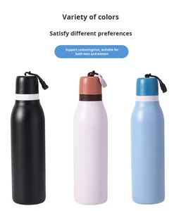 Vaso Térmico Personalizable de Acero Inoxidable de 550ml y 750ml con Aislamiento al Vacío, Pajita Gratis, Cuerda para Sostener y Diamantes de Imitación para Deportes, Camping, Bebidas Frías y Calientes - Product Image 2
