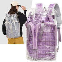 Mochila Transparente de Lona de Alta Calidad al por Mayor, Nueva, Impermeable, para Viajes al Aire Libre, con Cordón, para Mujer, Bolsos Especiales