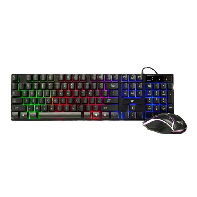 Black CMCKG-201 RGB Keyboard Gaming Mouse Kit 104 Keys Wholesale Wired Gaming Keyboard and Mouse Mechanical Mouse Keyboard Set