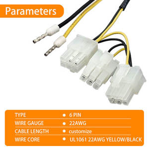 Molex UL1061 22AWG Wire Harness <b>Power</b> <b>Cable</b> for Computer Motorcycle Automobile with PBT/PVC/Nylon Insulation - Product Image 4