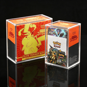Boîte de présentation en acrylique transparente, directement de l'usine, avec couvercle carré en acrylique, boîte de rangement TCG en acrylique pour collectionneur de cartes - Product Image 1