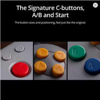 Controlador 8BitDo N64 BT Gris para Analogue 3D, Switch, Switch 2, Windows, Android con Joysticks de Efecto Hall