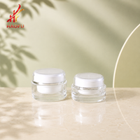 Pot en plastique transparent OEM/OED personnalisé de 15g/30g avec double paroi intérieure pour gel à ongles, crème pour le visage et les yeux, et produits cosmétiques et de soin