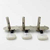 Chevilles d'accordage de guitare classique chromées 3R3L de haute qualité à triade mésoporeuse, à trou unique, colonne en acier, accessoires de guitare