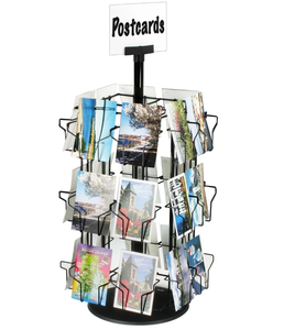 Xoay bưu thiếp <span class=keywords><strong>Countertop</strong></span> hiển thị khán đài kim loại thiệp chúc mừng lịch truyện tranh cuốn sách tài liệu thiệp chúc mừng hiển thị đứng giá - Product Image 4