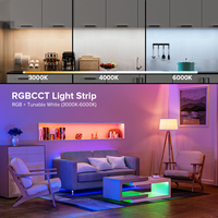 BTF-LIGHTING FCOB 6 Pin RGBCCT RGB Tunable putih 3000K-6000K 12mm DC24V 960 LEDs RA90 fleksibel RGB RGBW COB Led lampu Strip