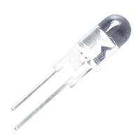 Diode LED ronde haute puissance 5 mm 0,5 W à montage traversant IR 850 nm 30° 2 broches transparente DIP Tension de fonctionnement 1,3-1,5 V