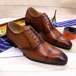 Chaussures Oxford Homme Habillées à Enfiler, Bout Pointu, Style Européen Britannique, Décontractées d'Automne, Antidérapantes, Respirantes, Légères, en Cuir Véritable - Product Image 2