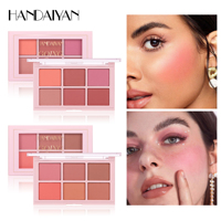 Palette de fard à joues et de contouring mat 6 couleurs, hautement pigmentée, kit de maquillage naturel pour le visage, pour débutants, voyage, usage quotidien