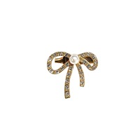 Vente en gros en stock Ensemble de nœuds Chemise à épingles en métal avec diamants Manteau en tricot Vêtements décoratifs à la mode Petite broche