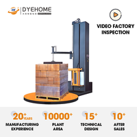 Machine d'emballage automatique de film étirable de placard d'armoire de plateau tournant avec la plaque de pression supérieure