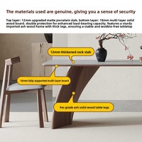 Table à manger en pierre moderne et minimaliste personnalisable, 6 places, pour la maison et les bars, montage facile, petits espaces