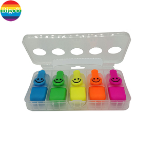 Mini Nụ Cười Các Loại 6-Màu Sắc Nhựa <span class=keywords><strong>Highlighter</strong></span> Bút Với <span class=keywords><strong>Clip</strong></span> Cho Văn Phòng Và Trường Học Khuyến Mãi - Product Image 5