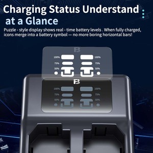 <span class=keywords><strong>Chargeur</strong></span> intelligent à double compartiment FB pour <span class=keywords><strong>Sony</strong></span> <span class=keywords><strong>NP</strong></span> <span class=keywords><strong>FZ100</strong></span> avec fonction DC pour appareils photo A7M5 A7R5 A7M4 A7S3 A7M3 A7C2 A6600 A6700 - Product Image 6