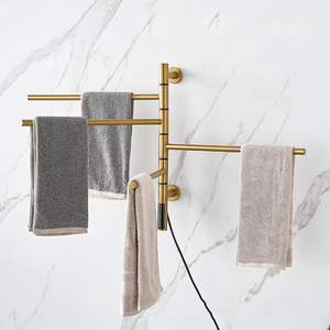 <span class=keywords><strong>Toallero</strong></span> Eléctrico Giratorio Plegable <span class=keywords><strong>con</strong></span> Pantalla <span class=keywords><strong>Digital</strong></span> para Baño, Calentador de Toallas Eléctrico Termostático - Product Image 2