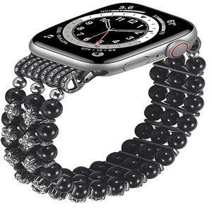 <span class=keywords><strong>Bracelet</strong></span> de montre intelligente en perles de verre à trois perles, bracelets pour <span class=keywords><strong>Apple</strong></span> IWatch, 38/40/41/42/44/45 mm - Product Image 3