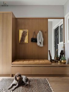 Armoire de couloir sur mesure avec portes en acier inoxydable <span class=keywords><strong>et</strong></span> panneau en mélamine, banc intégré <span class=keywords><strong>et</strong></span> rangement pour chaussures pour <span class=keywords><strong>cuisine</strong></span> - Product Image 2