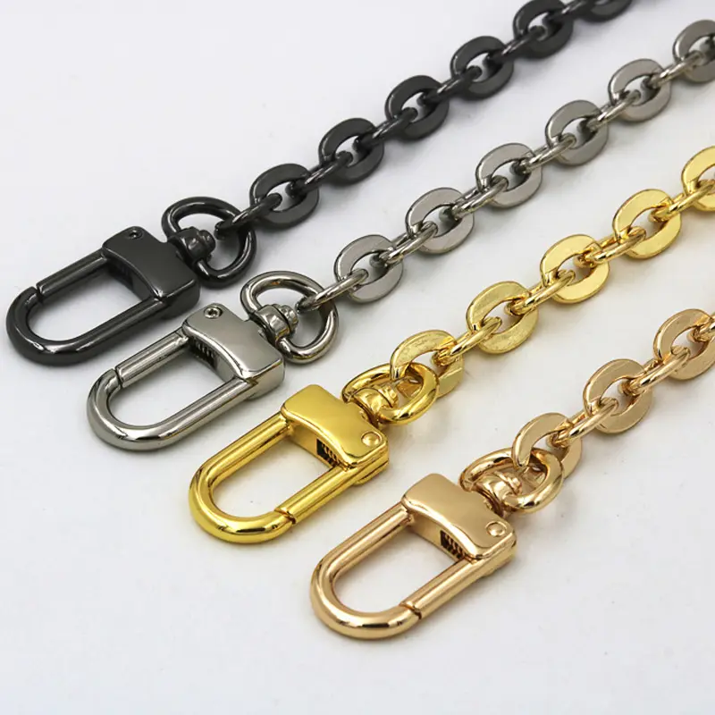 High Quality Wholesale Bag Accessories Decorative Shoulder Strap Gold Plated Metal Bag Chain For Handbag