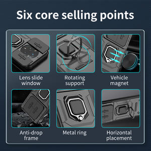 Funda de Teléfono Celular Anti-Caídas Personalizada de Diseño Moderno con Anillo Giratorio de Aleación <span class=keywords><strong>y</strong></span> Cubierta de Lente para OPPO Realme 15 <span class=keywords><strong>Pro</strong></span> Plus - Product Image 3