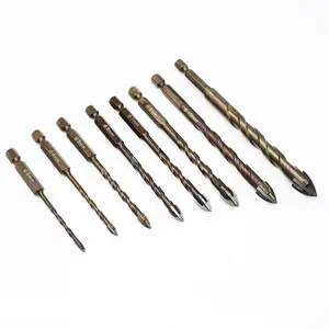 Royal Sino 3/4/5/6/7/8/10/12 Mm Size Alloy Cross Hex Shank Glass Ceramic Concrete Hole Opener Tile Drill Bits