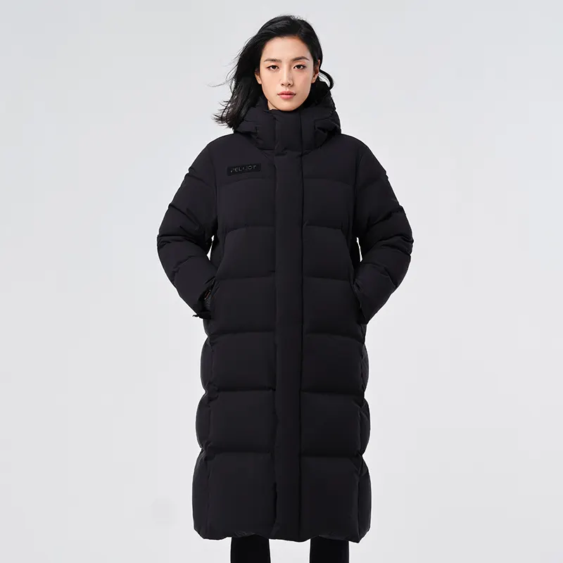 Women Ladies Winter Warm Custom Woven Thick outdoor Bubble Puffer Long Goose Down Jackets