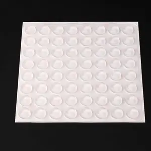 Self Adhesive Silicone Rubber Pads Noise Dampening Bumper Pads for Furniture Surface Protection