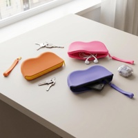 Étui à lunettes en silicone portable, étanche, pour lunettes de natation, sac de rangement, trousse de maquillage avec sangle de transport