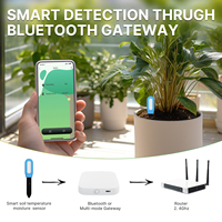 Station de mesure d'humidité et de température du sol sans fil professionnelle, fonctionnant en ligne avec l'application TUYA et la technologie Zigbee.