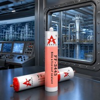 Sellador Ignífugo FEN FA 3443 Resistente a los Rayos UV y al Calor, Adhesivo de Silicona de Curado Neutro Profesional para Acristalamientos