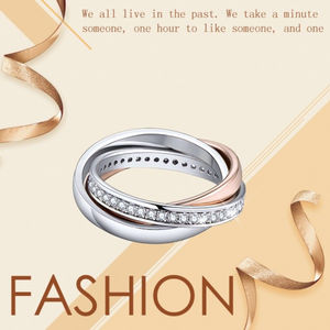 Anillo Enrollable Tricolor de Plata de Ley 925 de Diseño Duradero y Alta Calidad - Product Image 5