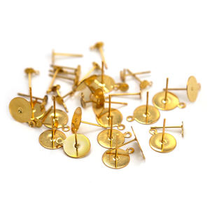 फ्लैट बार ज्वैलरी ने 14k गोल्ड प्लेटेड हाइपोएलर्जेनिक स्टेनलेस स्टील इयररिंग पोस्ट - Product Image 4