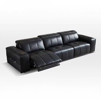 Echtes Vollnarbenleder Elektrisches Relaxsofa-Set 110-160 Verstellbar USB-Ladefunktion Modulares Schaumstoffgefülltes L-förmiges Ecksofa