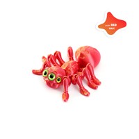 Figurines d'araignées imprimées en 3D Feeron, articulées, multi-yeux, jouets anti-stress légers et portables en PLA, dégradé arc-en-ciel, insectes