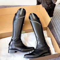 Nouvelles bottes d'équitation pour femmes, montantes, en cuir de vachette, antidérapantes, à talon moyen, style luxe, modèle North Star, chaussures d'écurie