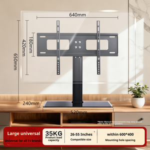 Base Universal Grande para TV, Soporte de Pedestal de Acero Laminado en Frío con VESA Máximo 200x200 para Televisores de Pantalla Plana de 32-55 <span class=keywords><strong>Pulgadas</strong></span> - Product Image 3