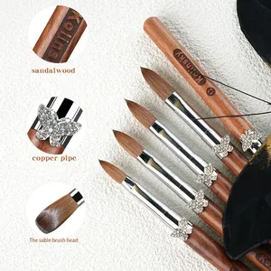 1PCS Black Handle Kolinsky Hair Nail Art <b>Brush</b> Acrylic UV Gel Carving Pen <b>Brush</b> Liquid Powder DIY Nail Painting Drawing Tools - Product Image 5