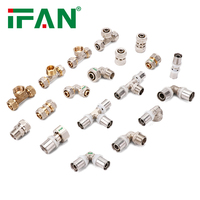 Accessoires de raccordement par compression pour tuyaux PEX en plastique IFAN pour la plomberie et l'eau