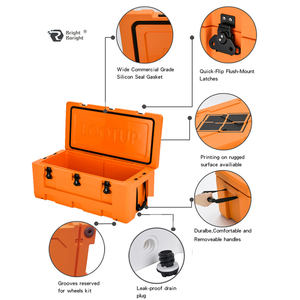 Boright 55QT Frigorifero Termico Rotostampato Rigido per Ghiaccio, Frigo Portatile Resistente Impermeabile con Ruote Opzionali per Campeggio Esterno - Product Image 3