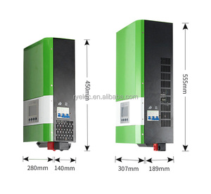 เครื่องแปลงไฟพลังงานแสงอาทิตย์แบบไฮบริดคลื่นไซน์บริสุทธิ์ 1kw 2kw 5kw 6kw 12v 24v 48v ติดผนัง แบบสองเอาต์พุต ใช้ในบ้านแบบออฟกริด - Product Image 2