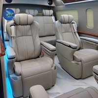 Kit de mise à niveau complet de l'intérieur du Hiace de luxe Dingkong, pièces en bois, sièges, cloison, installation sur site |   Fabricant OEM sur mesure