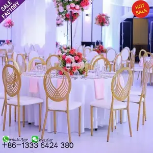 Beli Furnitur Sempurna Kursi Emas Bulat Punggung Tiffany Furnitur Pesta Perjamuan Mewah Furnitur Acara Pernikahan untuk Luar Ruangan