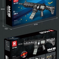 Reobrix 77004 Pistola Deportiva Automática, Rifle, Francotirador, Juguete de Construcción de Plástico ABS, Juego de Ladrillos de Construcción para Niños de 5 a 7 Años
