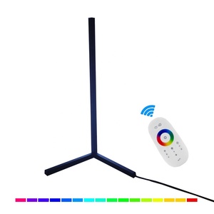 Hiện đại trang trí nội thất <span class=keywords><strong>Led</strong></span> RGB Đèn sàn góc thông minh đứng ánh sáng Nhôm Cơ thể kim loại bóng râm tiêu chuẩn chiếu sáng trong nhà phòng khách - Product Image 5