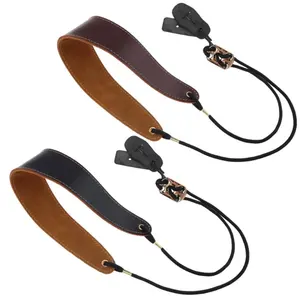 Cinturino per sassofono regolabile in vera pelle cinturino per clarinetto durevole cintura per sassofono tenore a spalla singola