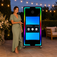 Miroir Photo Magique Numérique pour Fêtes et Événements avec Écran Tactile – Cabine Photo Miroir Interactif